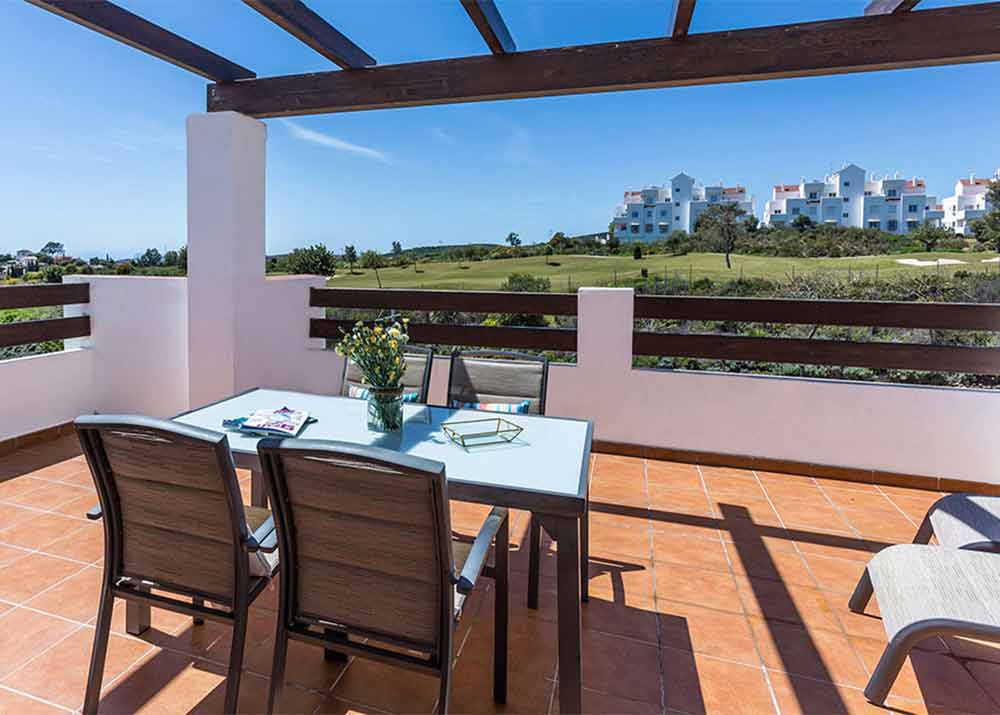 terrasse appartement Estepona vues golf 