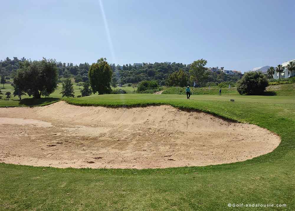 Zone bunker pour entraînement golf